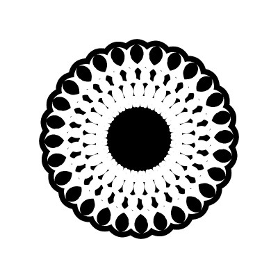 印度的曼荼罗。圆形的点缀。矢量插图。