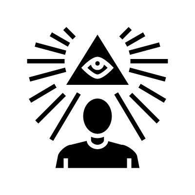正念软技能字形图标矢量插图