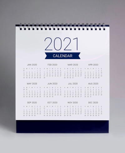 简单的2021年台历