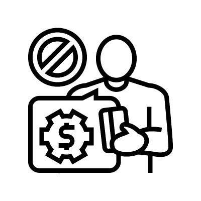未开户账户线图标矢量插图