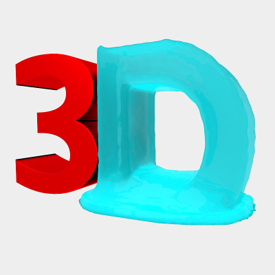 3 d冰。