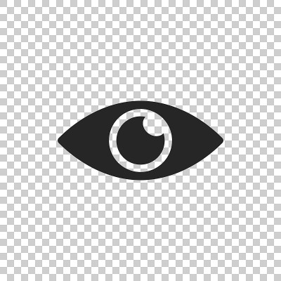 简单的眼睛图标矢量。平面风格的视力象形图。