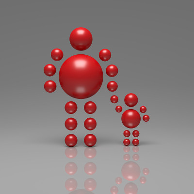 3D抽象球人角色