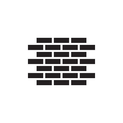 砖块墙图标在平面风格矢量应用程序，UI，网站。黑色图标矢量插图。
