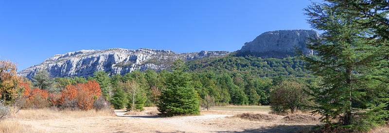 全景式的Sain Baume，法国。