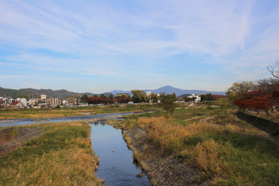 日本京都岚山前的桂河