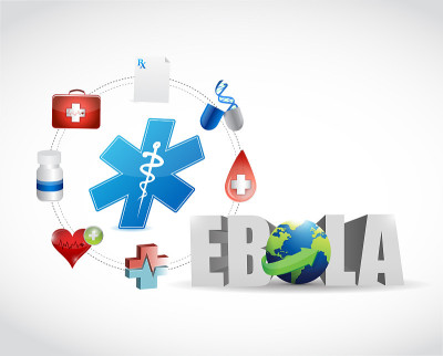 Medical icons and ebola sign