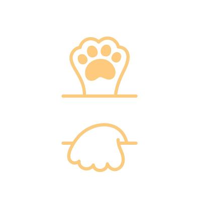 爪子标志设计矢量插图