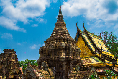 Nokor Bachey宝塔，Kampong Cham, Cambodia报道