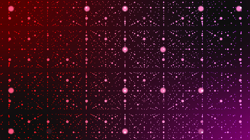 摘要彩色霓虹数字网络像素点光图形背景，未来系统编程和数据传输概念的展示，开放公司，3D渲染
