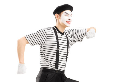 男性mime艺术家