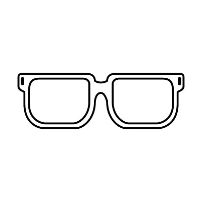 眼镜孤立图标