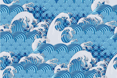 无缝波浪纹饰