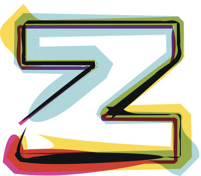 彩色字体字母z