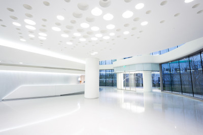 城市未来主义现代办公建筑的室内设计