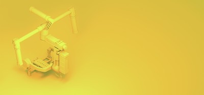 黄色相机万向节3d插图3d渲染