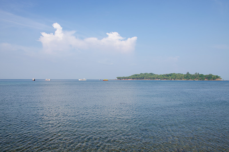 安达曼海布莱尔港保护的美丽风景