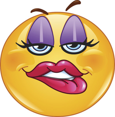 咬嘴唇的女性表情