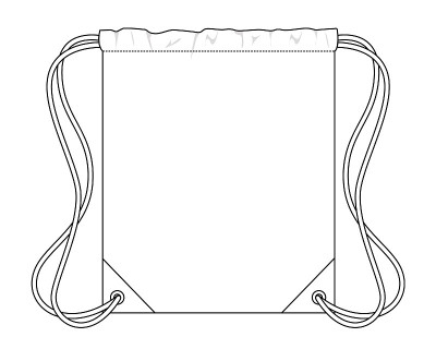 Drawstring袋矢量模板