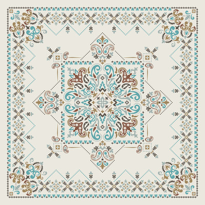 Vector ornament Bandana Print. Traditional ornamen