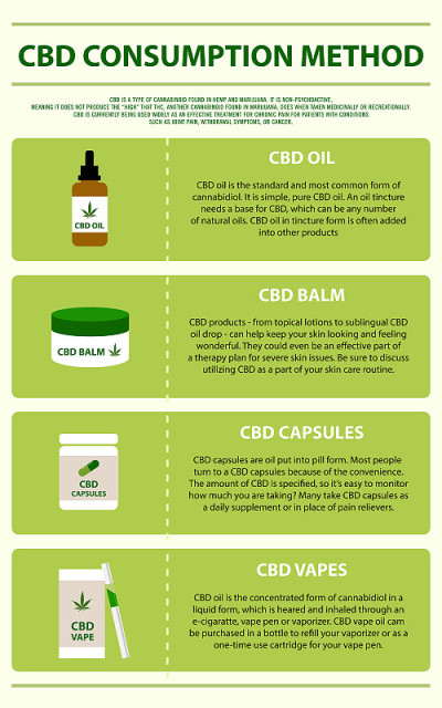 CBD消费方法垂直信息图