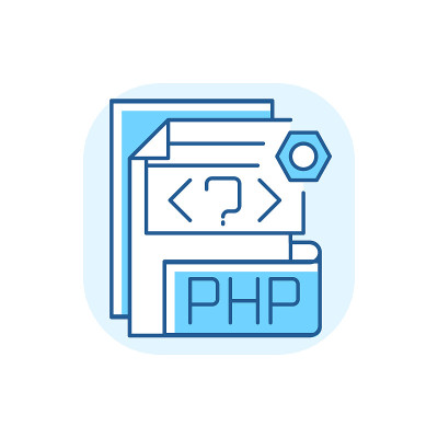 PHP文件蓝色RGB颜色图标