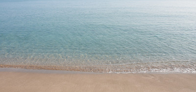 海滩的广角