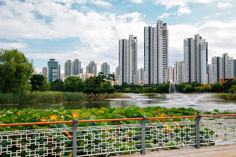 韩国仁川松岛国际城市米水河公园