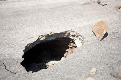 破碎的路面