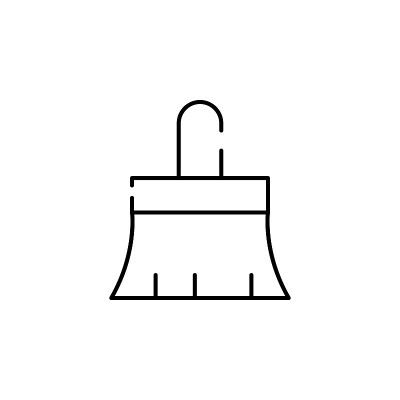 画笔绘画图标。移动概念和web应用插图的构建元素。细线图标用于网站设计和开发，应用程序开发