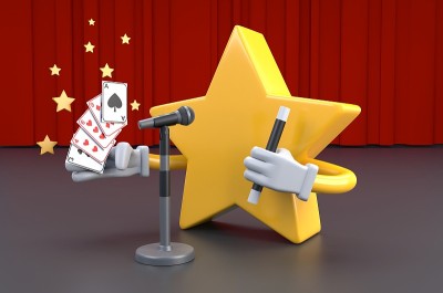 明星在舞台上表演魔术