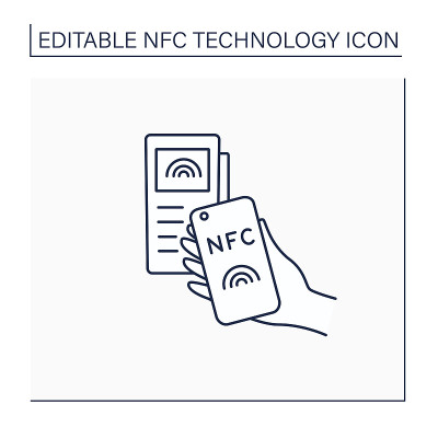 NFC技术线图标