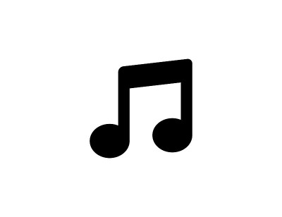 音符图标。孤立的音乐音符插图-向量