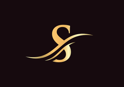 年代字母标志。首字母S标志与创意现代商业排版矢量模板。