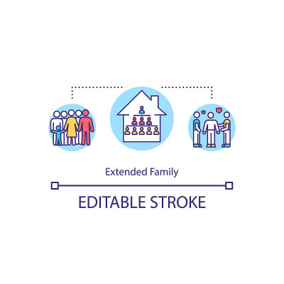 Extended family concept icon