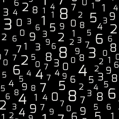 向量无缝模式与数字在随机顺序