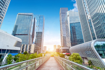 现代城市中的高层建筑