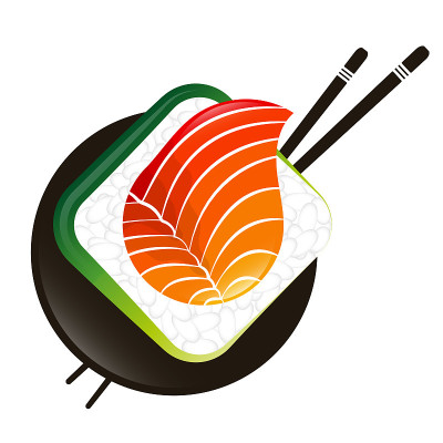 用筷子夹寿司和卷
