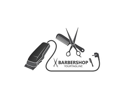 Clippers icin矢量理发师商业插图