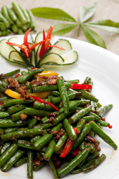 炒豆与肉末