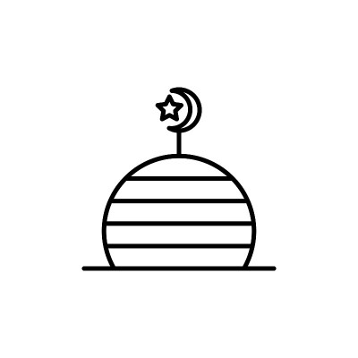 清真寺图标，标志设计模板
