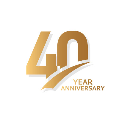 40周年矢量模板设计插图