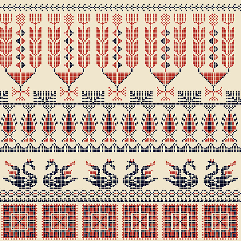 Palestinian embroidery pattern 198