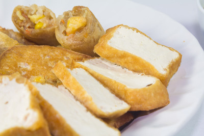 炸豆腐，素食