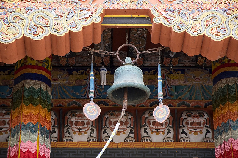 在Punakha Dzong的仪式钟，Punakha，不丹