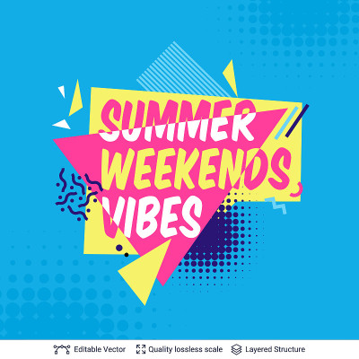 Summer season ad backgrond in pop-art style.