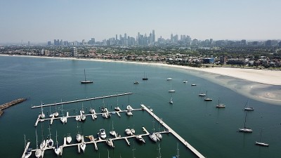墨尔本城市湾景观