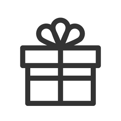 礼物包图标。礼盒线图标。
