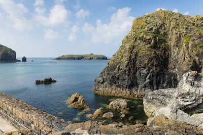 英国康沃尔郡的马伦湾岛，蜥蜴半岛