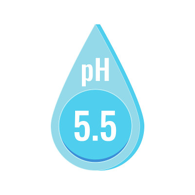 pH中性皮肤平衡矢量图标孤立在白色背景。